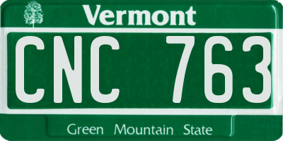 VT license plate CNC763