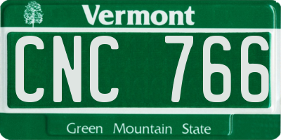 VT license plate CNC766