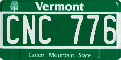 VT license plate CNC776