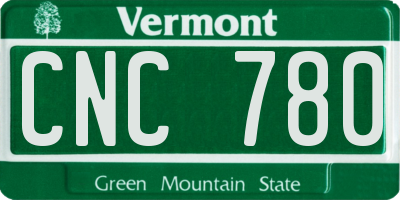 VT license plate CNC780