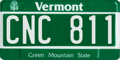 VT license plate CNC811