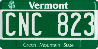 VT license plate CNC823