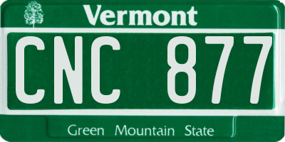 VT license plate CNC877