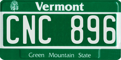 VT license plate CNC896