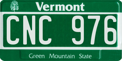 VT license plate CNC976