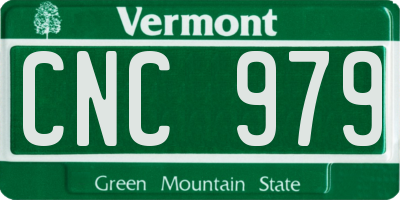 VT license plate CNC979