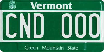 VT license plate CND000