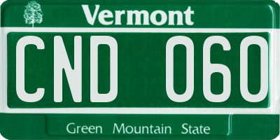 VT license plate CND060