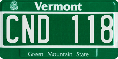 VT license plate CND118