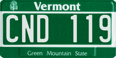 VT license plate CND119