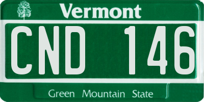 VT license plate CND146