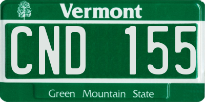 VT license plate CND155