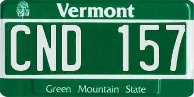 VT license plate CND157