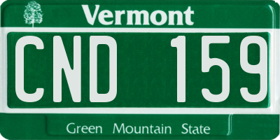 VT license plate CND159