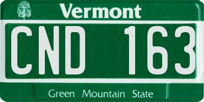 VT license plate CND163