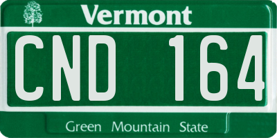 VT license plate CND164