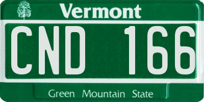 VT license plate CND166