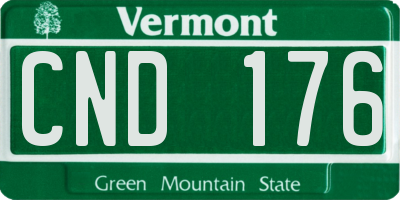 VT license plate CND176
