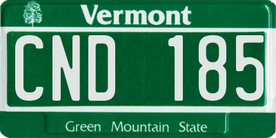VT license plate CND185