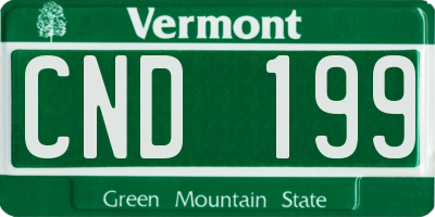 VT license plate CND199