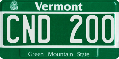 VT license plate CND200
