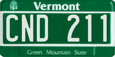 VT license plate CND211