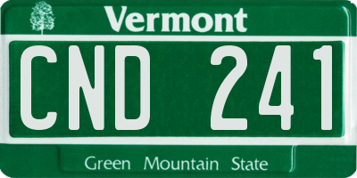 VT license plate CND241