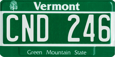VT license plate CND246