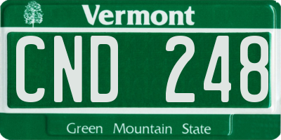 VT license plate CND248