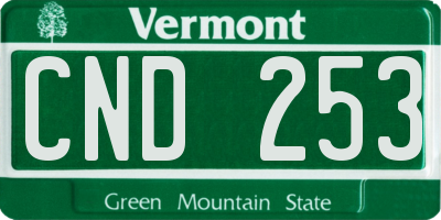 VT license plate CND253