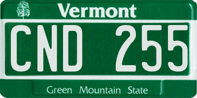 VT license plate CND255