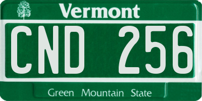 VT license plate CND256