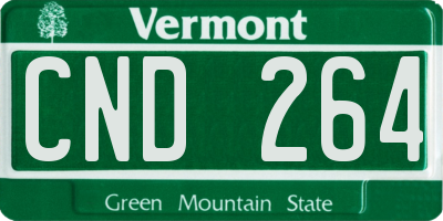 VT license plate CND264