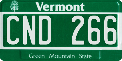 VT license plate CND266