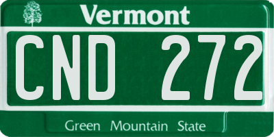 VT license plate CND272