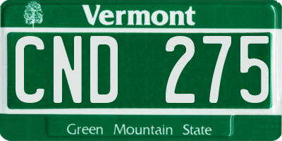 VT license plate CND275