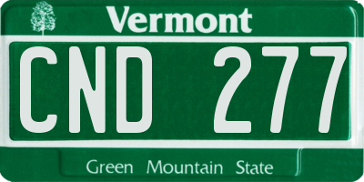 VT license plate CND277
