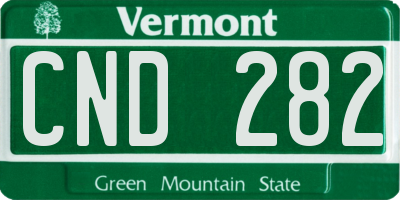 VT license plate CND282