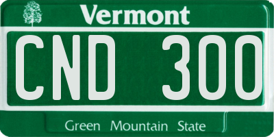 VT license plate CND300