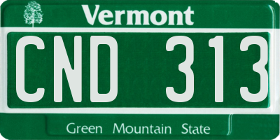 VT license plate CND313