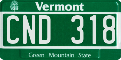 VT license plate CND318