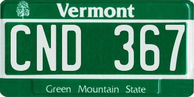 VT license plate CND367