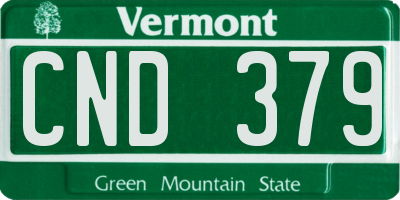 VT license plate CND379