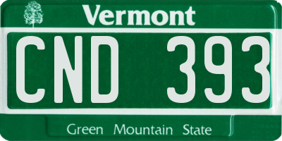 VT license plate CND393