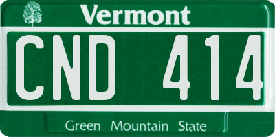 VT license plate CND414