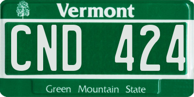 VT license plate CND424