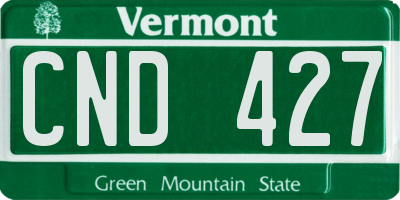 VT license plate CND427