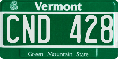 VT license plate CND428