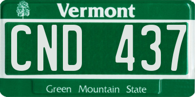 VT license plate CND437