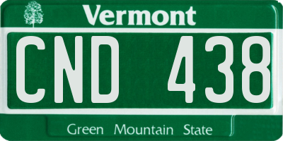 VT license plate CND438